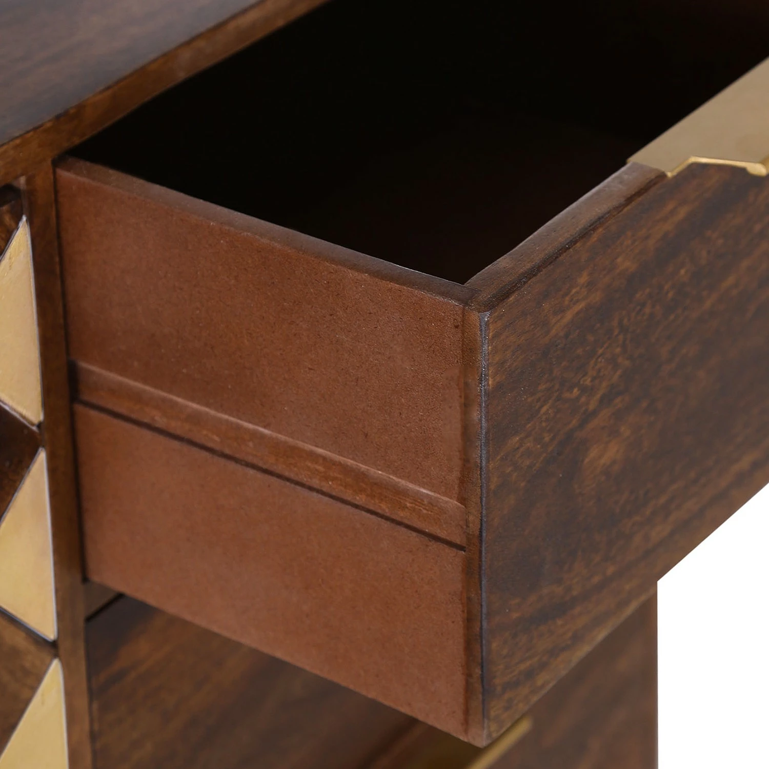 Red Living Sideboard Nook - Mango massiv / Metall - Mango / Gold – Bild 4