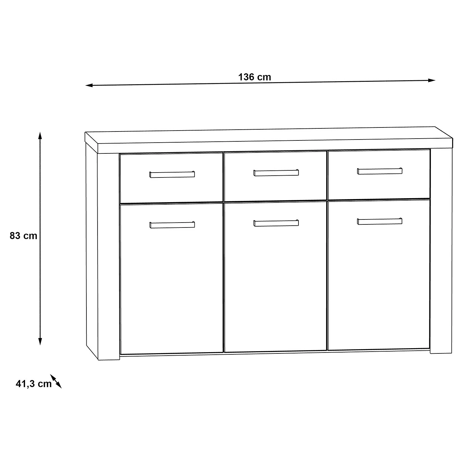 Loftscape Sideboard Parksville - Eiche Sonoma Dekor – Bild 6