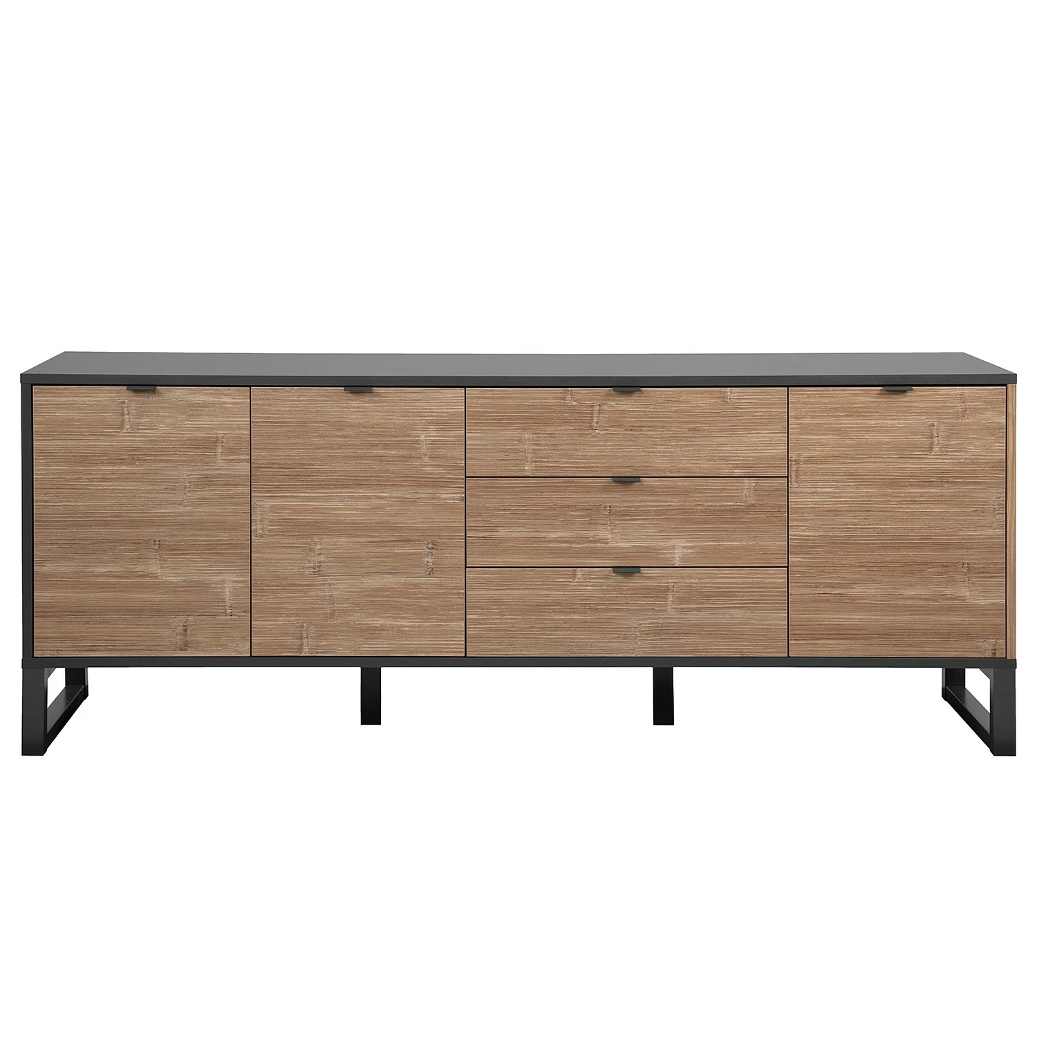 Loftscape Sideboard Mid West II - Bambus Dekor / Anthrazit – Bild 6