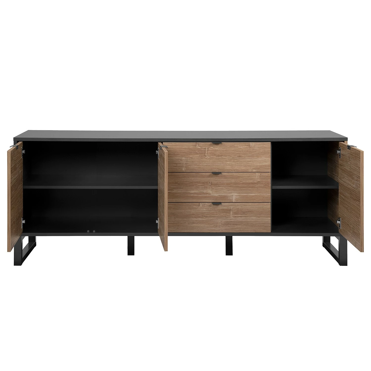 Loftscape Sideboard Mid West II - Bambus Dekor / Anthrazit – Bild 8