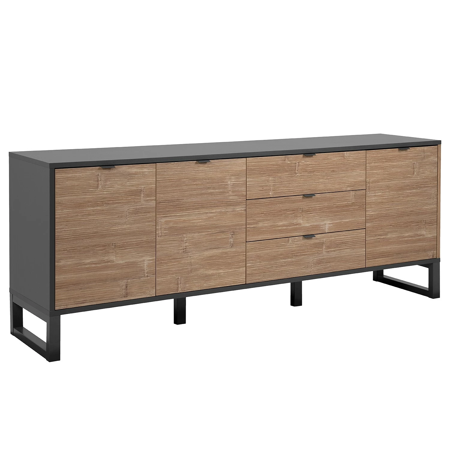 Loftscape Sideboard Mid West II - Bambus Dekor / Anthrazit – Bild 12