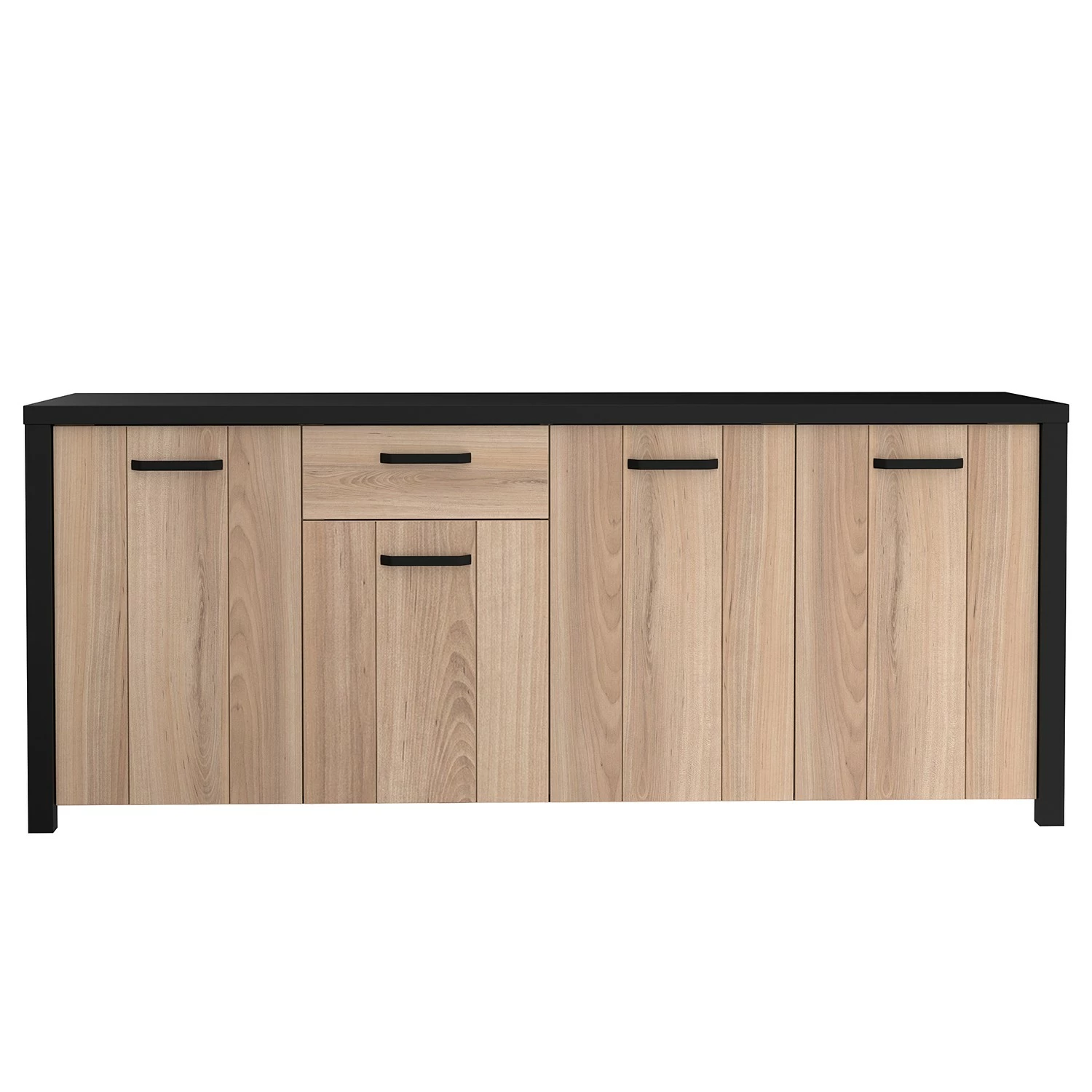 Red Living Sideboard Westlock II - Esche Dekor / Schwarz – Bild 4