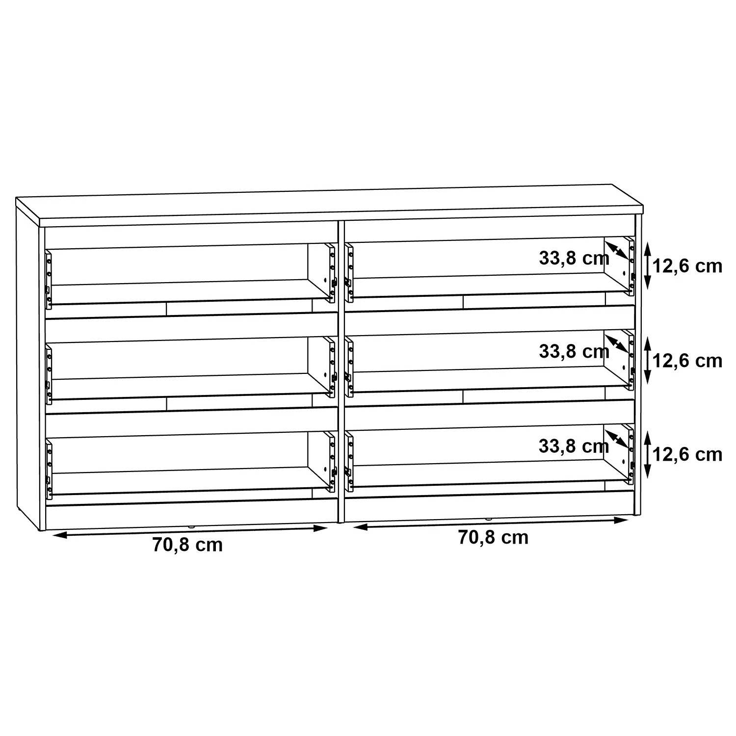 Loftscape Sideboard Optima II - Matt Weiß – Bild 4