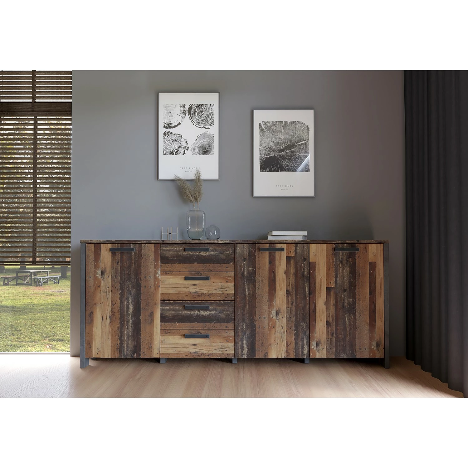 Loftscape Sideboard Ravenswood II - Altholz Dekor / Anthrazit – Bild 2