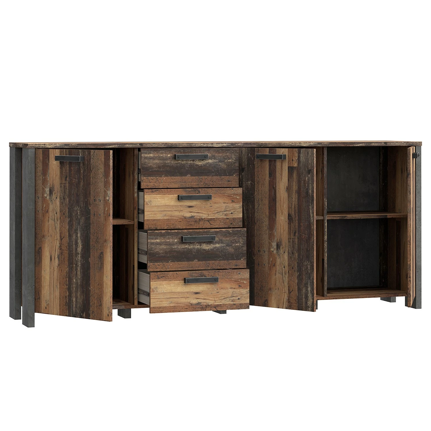 Loftscape Sideboard Ravenswood II - Altholz Dekor / Anthrazit – Bild 5