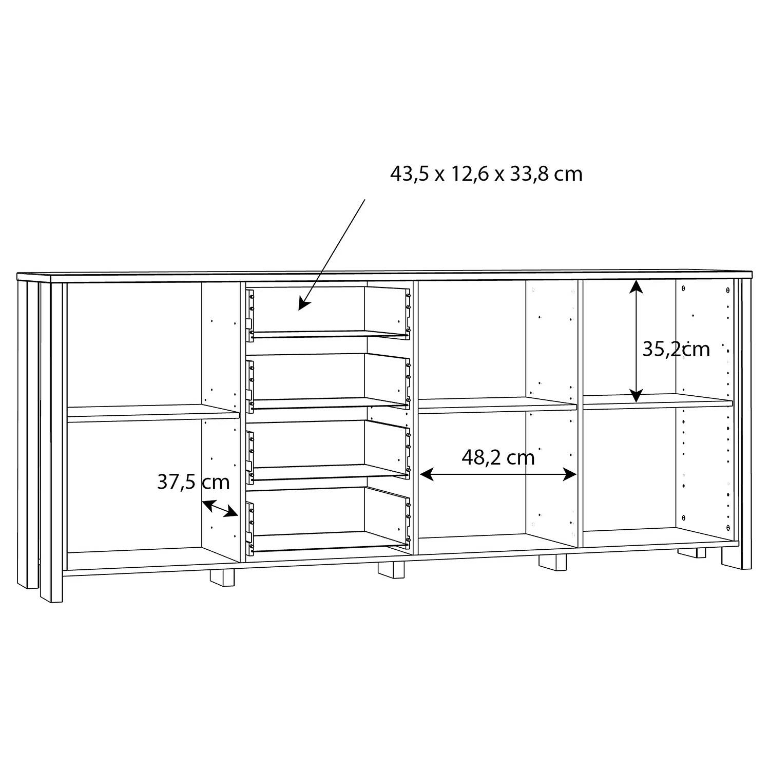 Loftscape Sideboard Ravenswood II - Altholz Dekor / Anthrazit – Bild 9