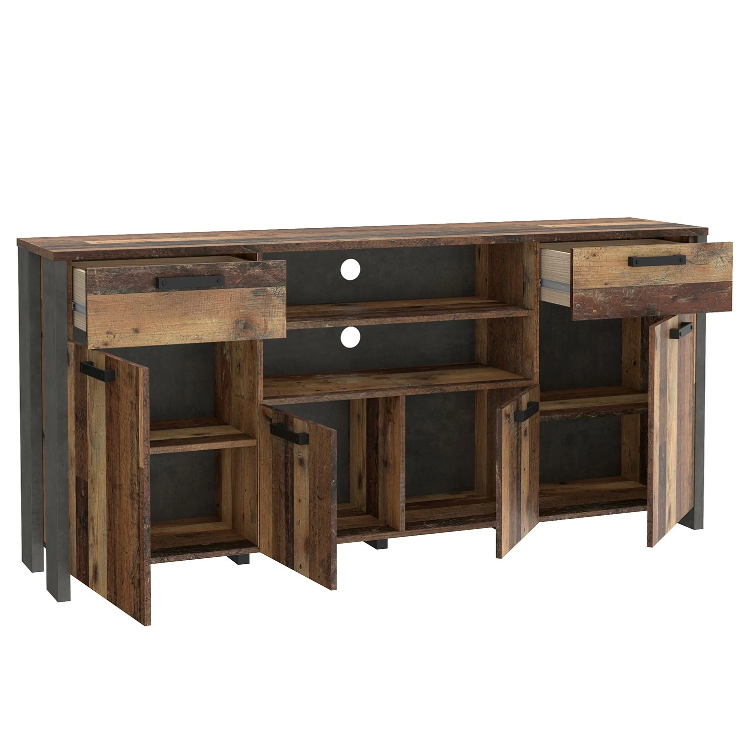 Loftscape Sideboard Ravenswood I - Altholz Dekor / Anthrazit – Bild 2