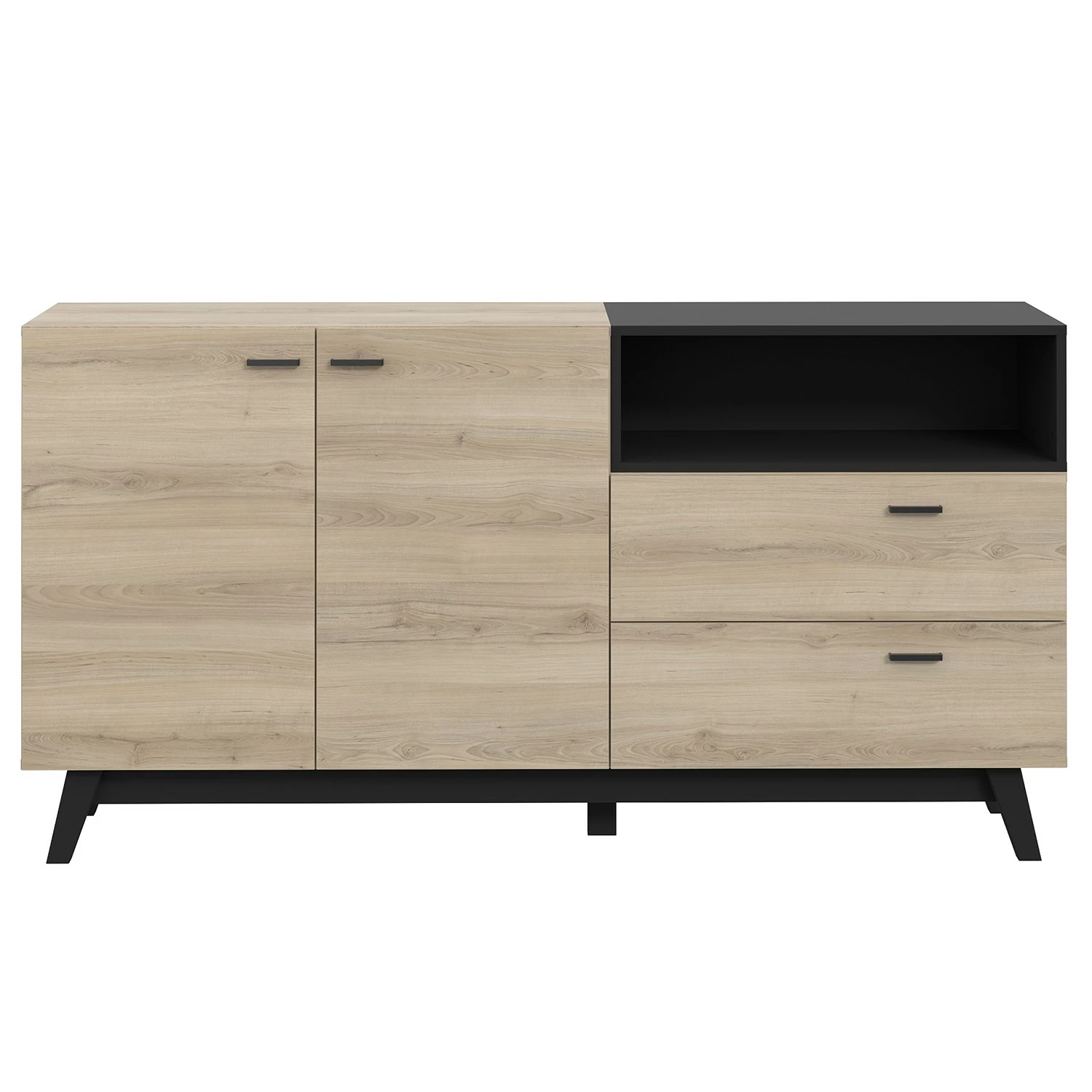 Loftscape Sideboard Pesaro I - Eiche Artisan Dekor / Schwarz – Bild 3