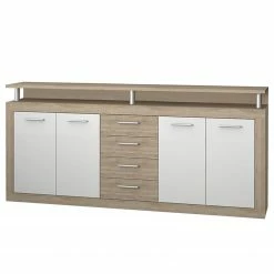 Loftscape Sideboard Parzival - Eiche Sonoma Dekor / Weiß