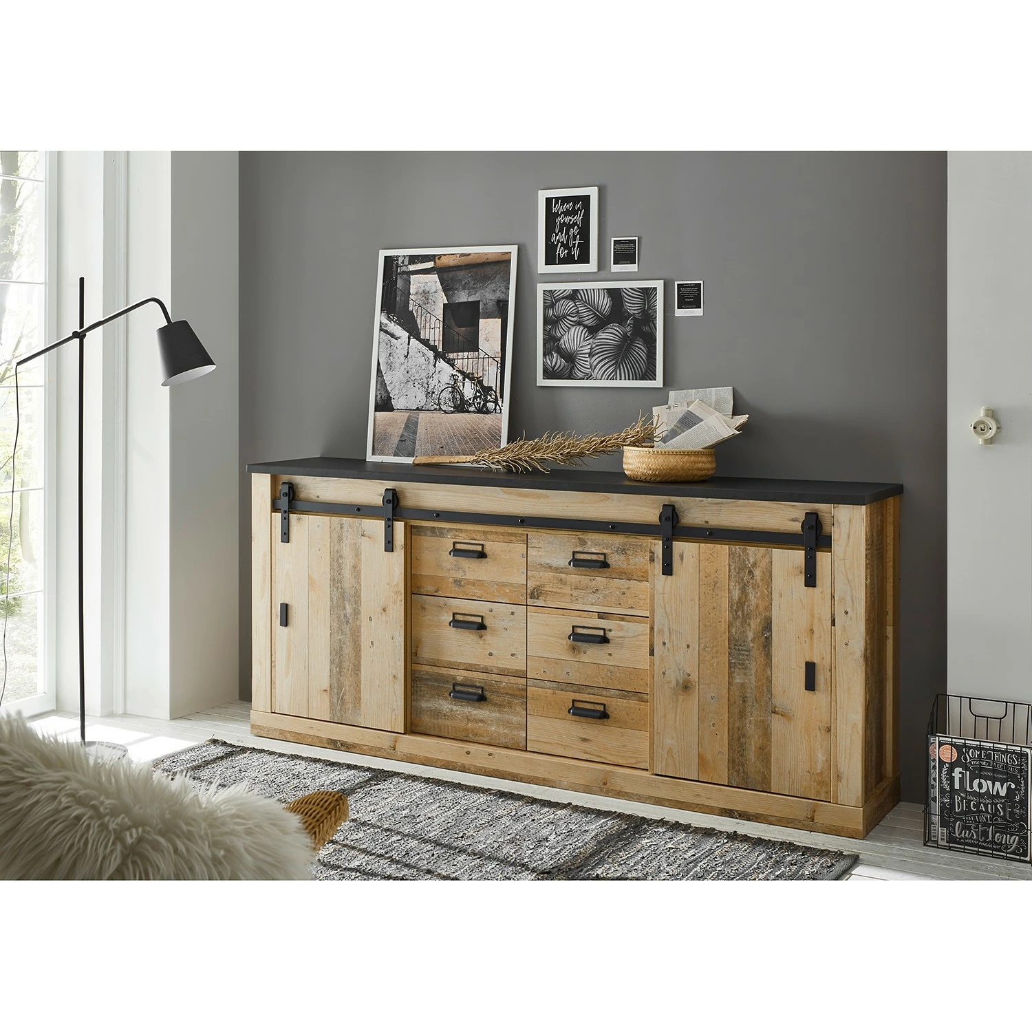 Ridgevalley Sideboard Shutter II - Eiche Dekor – Bild 2