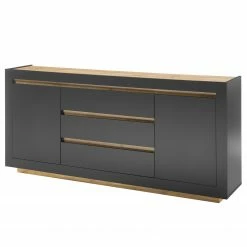 Loftscape Sideboard Accra - Anthrazit / Eiche Dekor