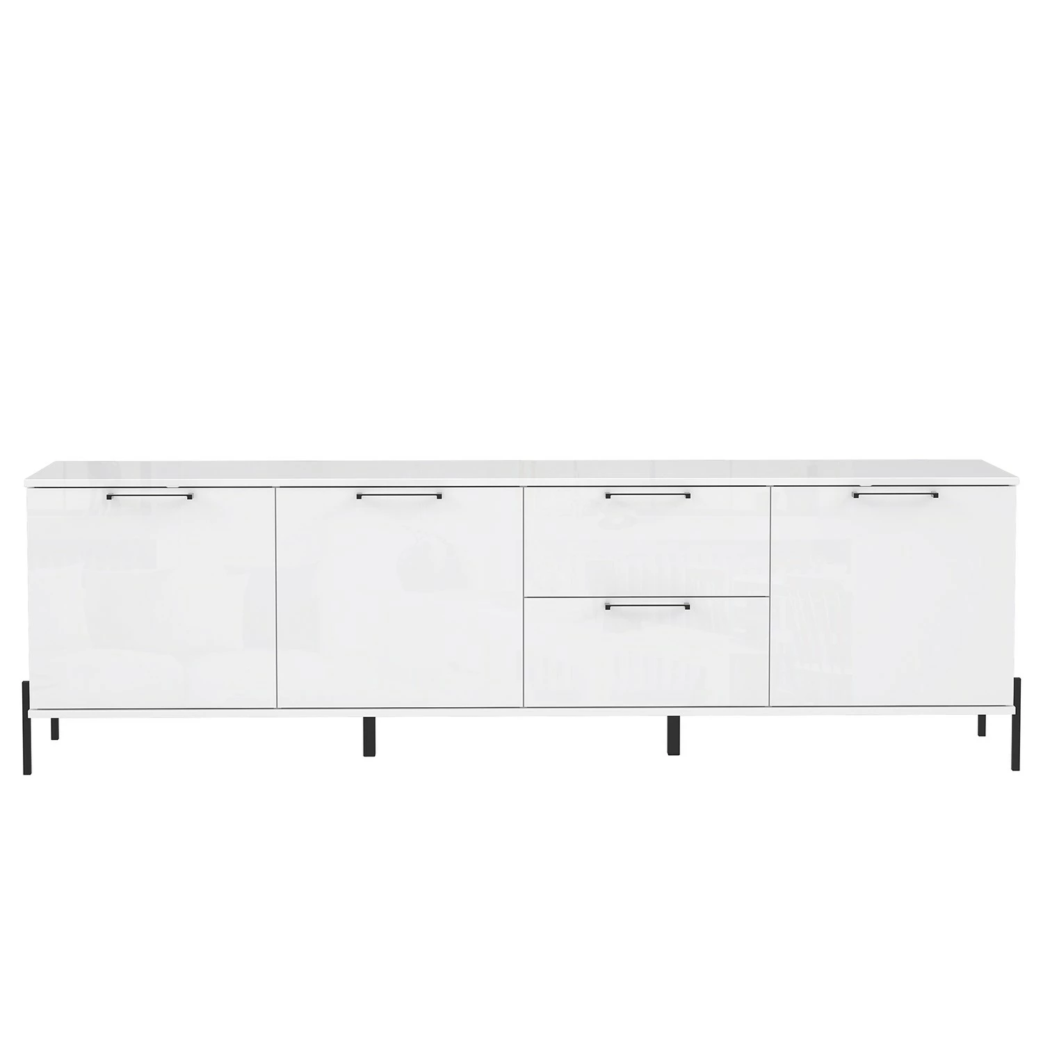 Loftscape Sideboard Ozora III - Hochglanz Weiß / Matt Weiß – Bild 3