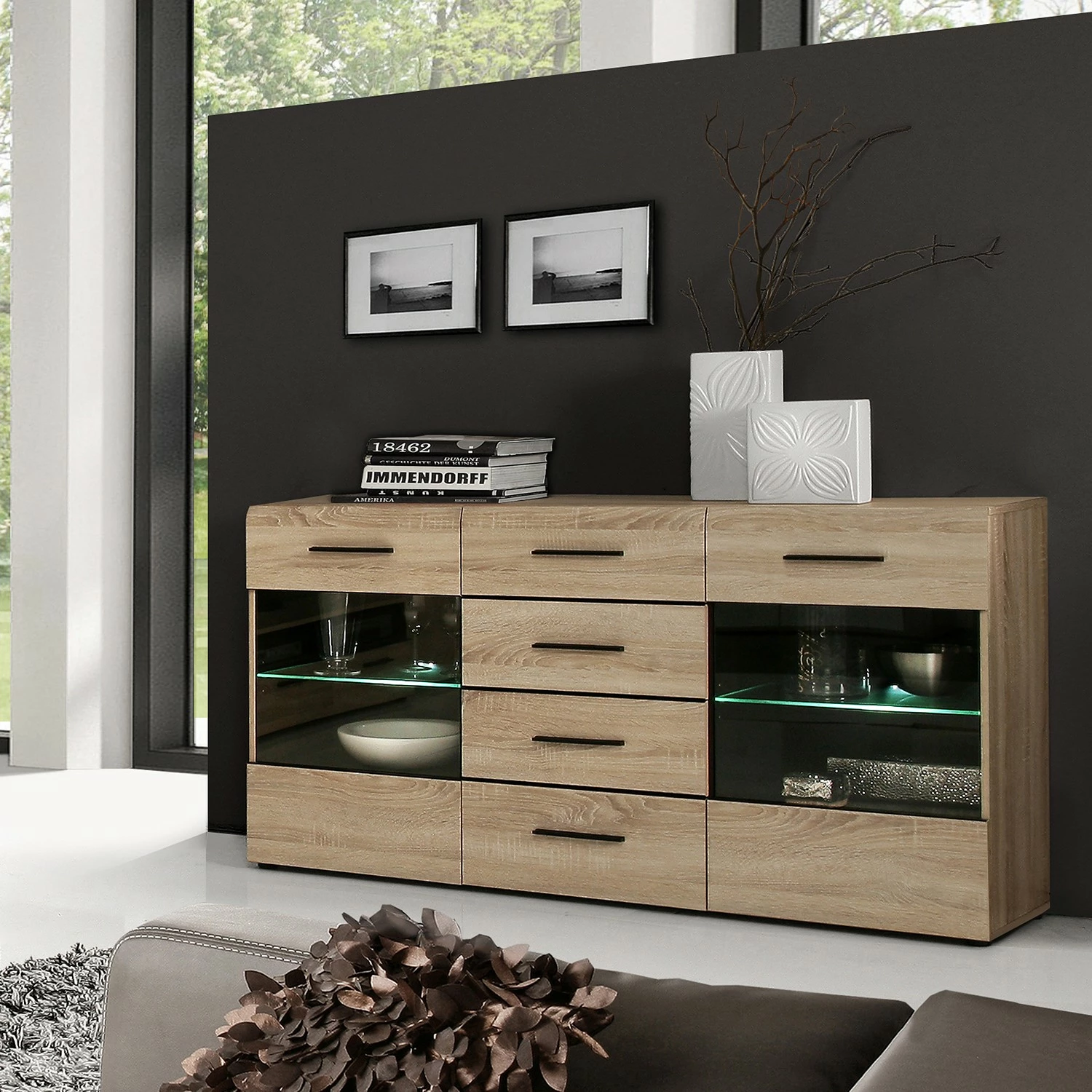 Loftscape Sideboard Taradale - Inkl. Beleuchtung - Eiche Sonoma Dekor – Bild 2