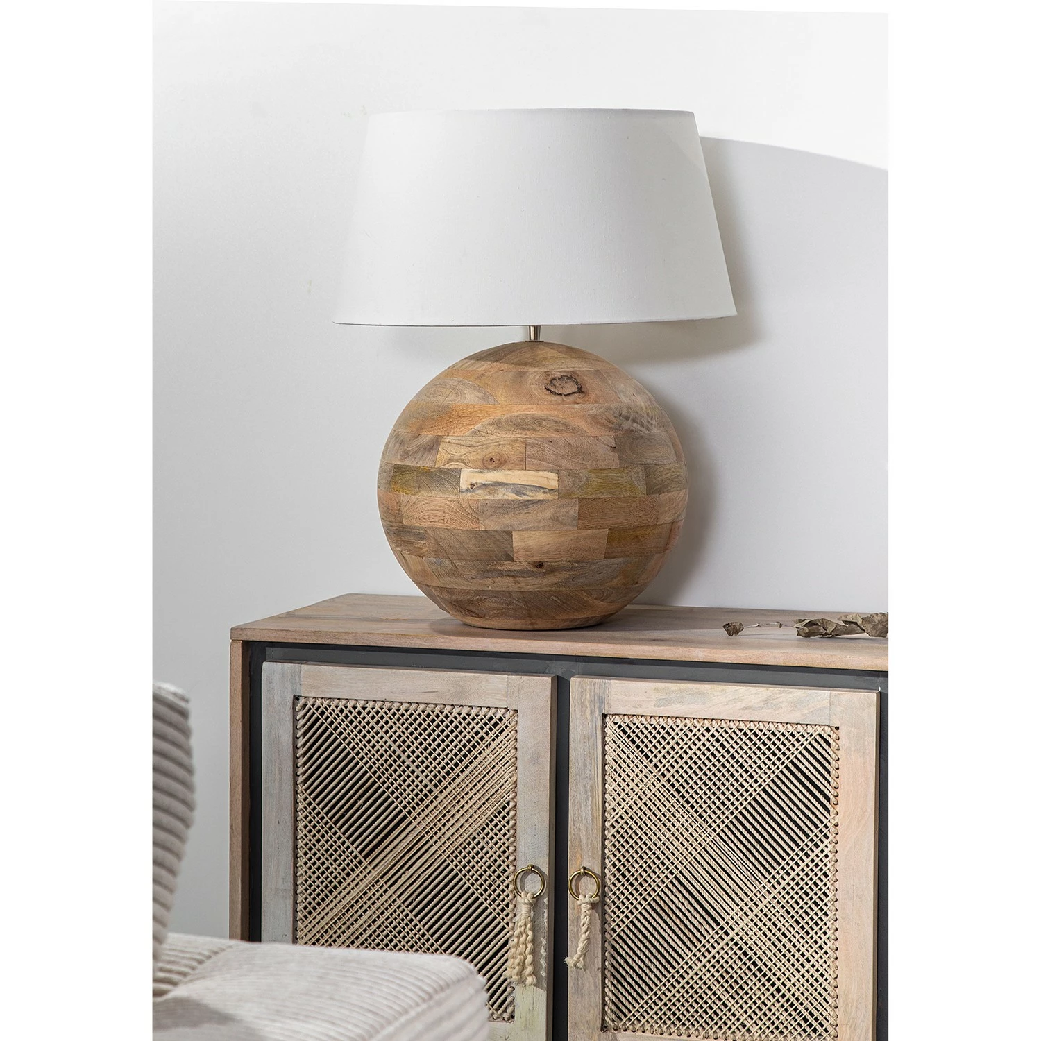 Ridgevalley Sideboard Lumby II - Mango massiv - Mango Hell / Grau – Bild 4