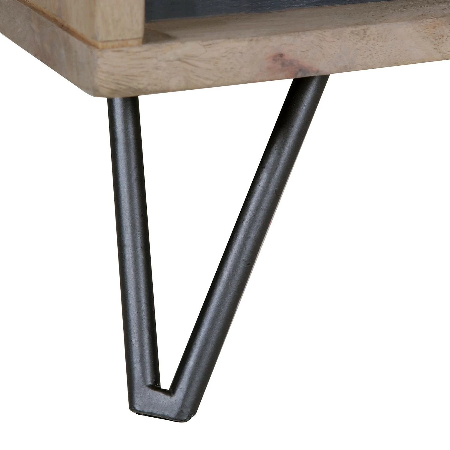 Ridgevalley Sideboard Lumby II - Mango massiv - Mango Hell / Grau – Bild 8