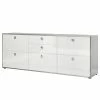 Trendteam Sideboard Infintiy II - Hochglanz Weiß / Matt Weiß