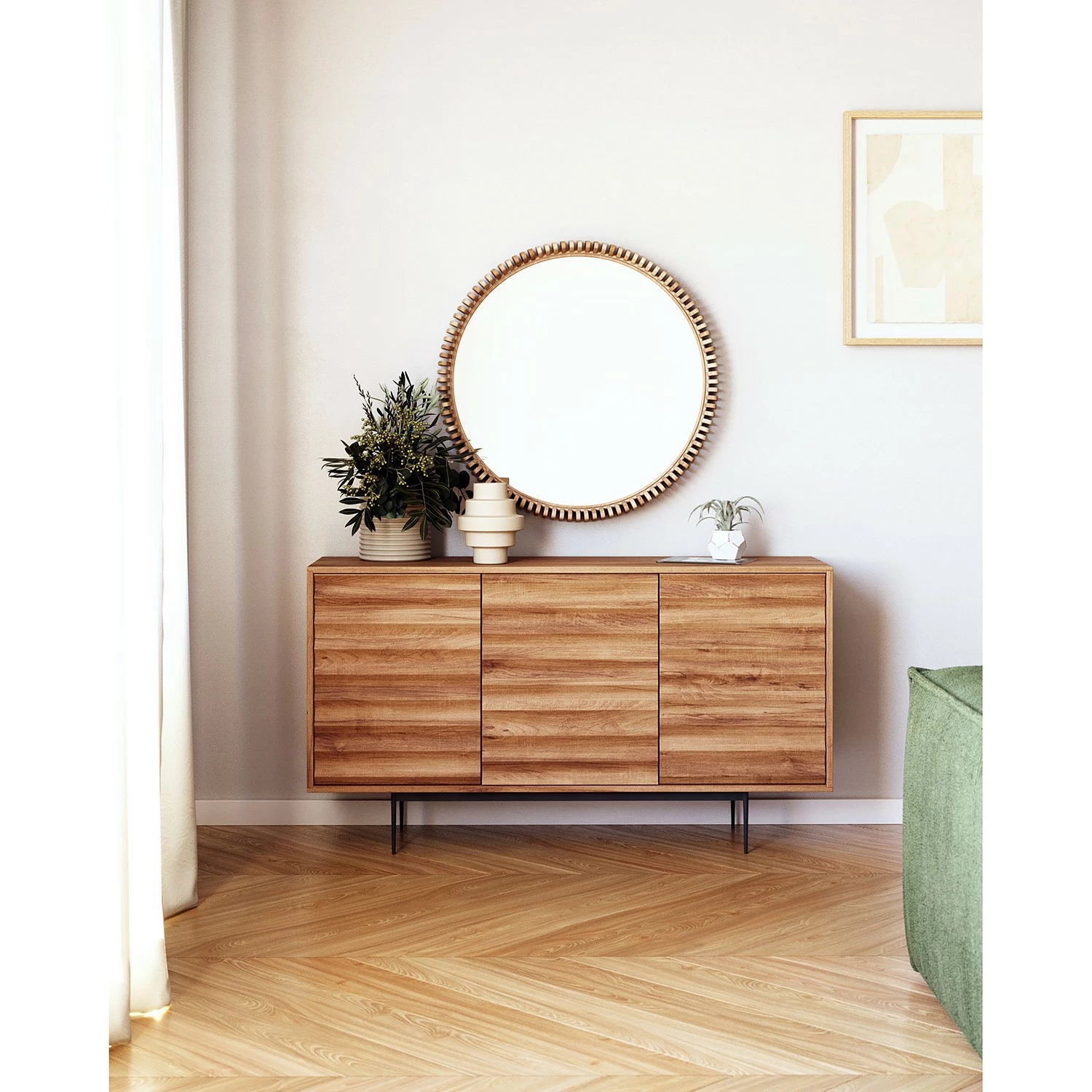 Red Living Sideboard Bela-Bela - Akazie massiv – Bild 2