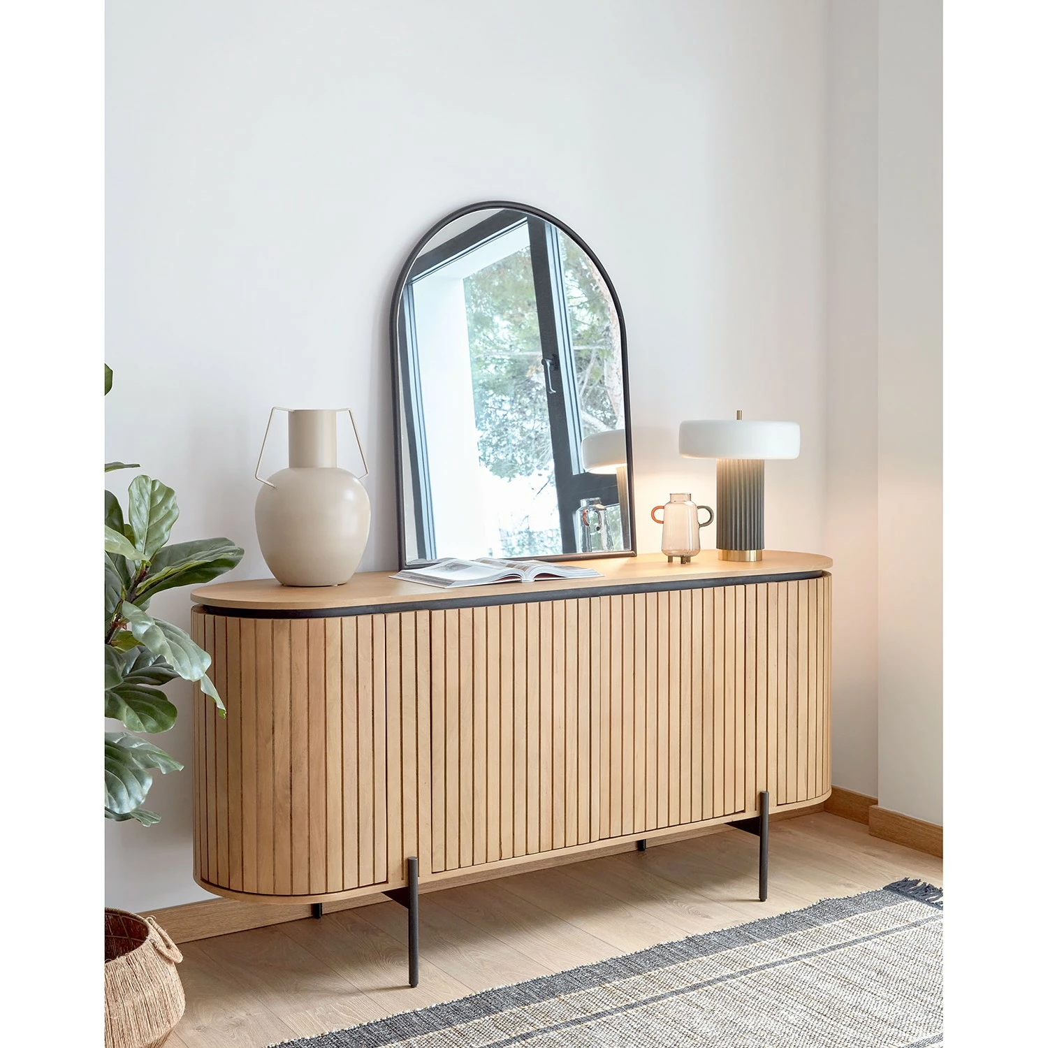 Red Living Sideboard Lusaka - Mango massiv – Bild 2