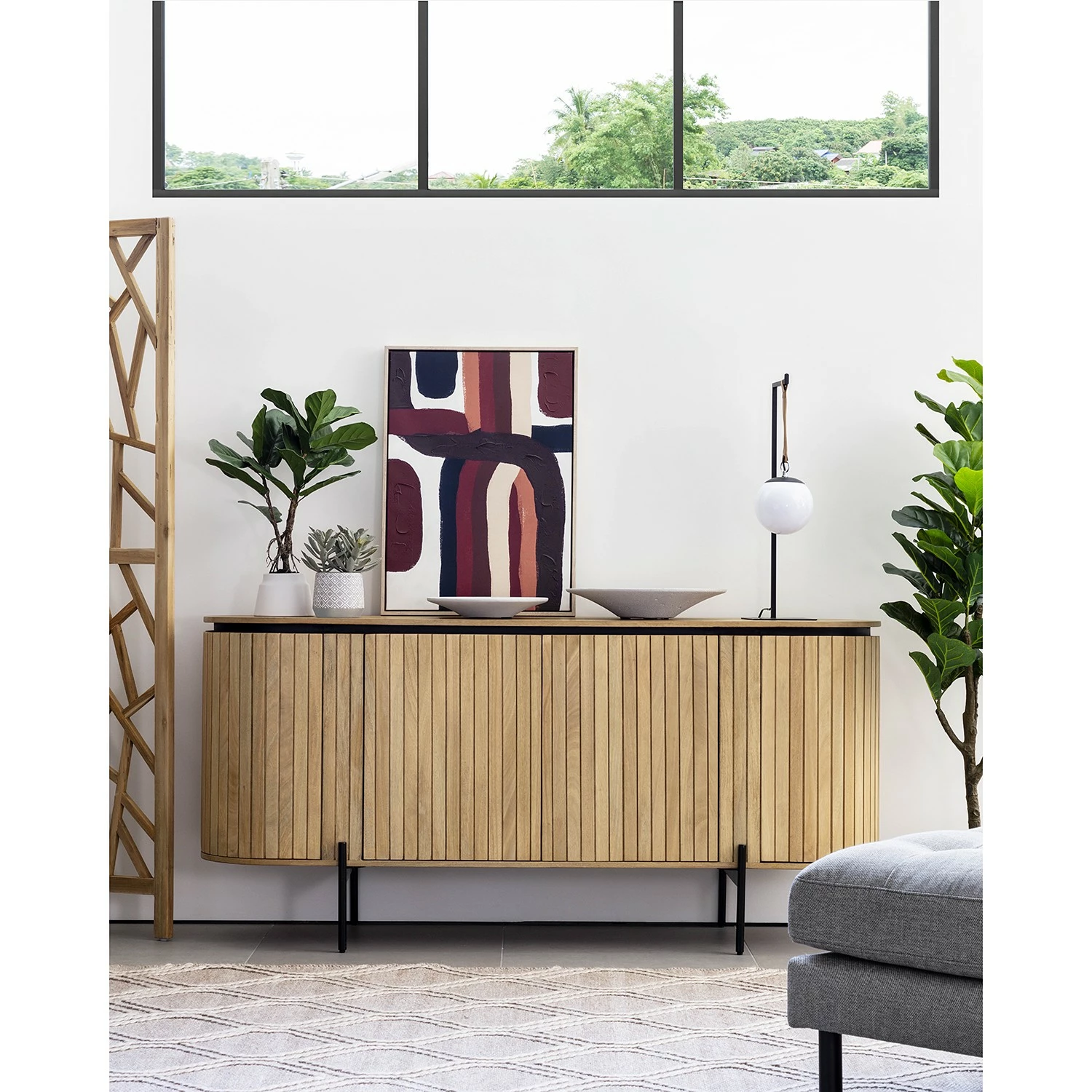 Red Living Sideboard Lusaka - Mango massiv – Bild 4