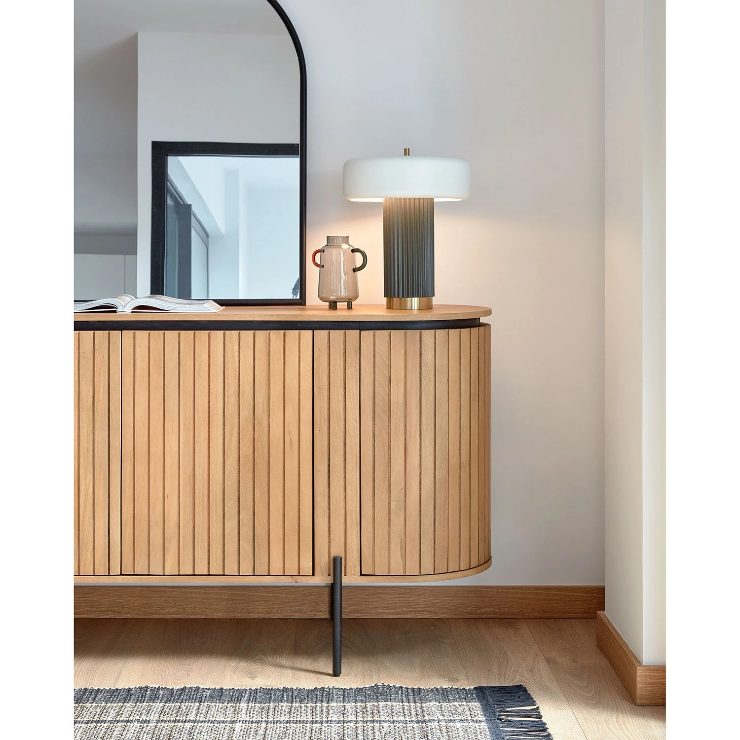 Red Living Sideboard Lusaka - Mango massiv – Bild 5