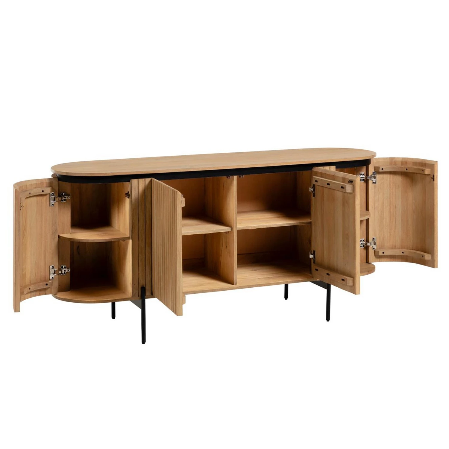 Red Living Sideboard Lusaka - Mango massiv – Bild 9