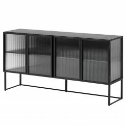 Loftscape Sideboard Tete - Glas / Metall - Schwarz