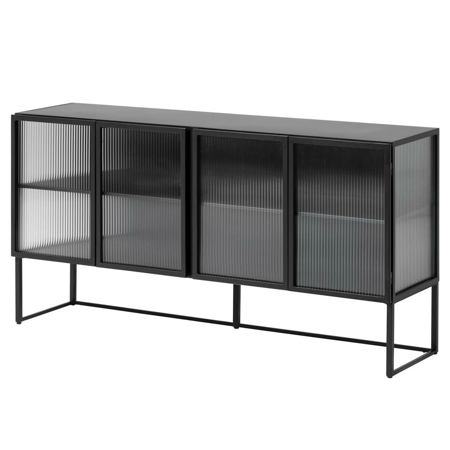Loftscape Sideboard Tete - Glas / Metall - Schwarz
