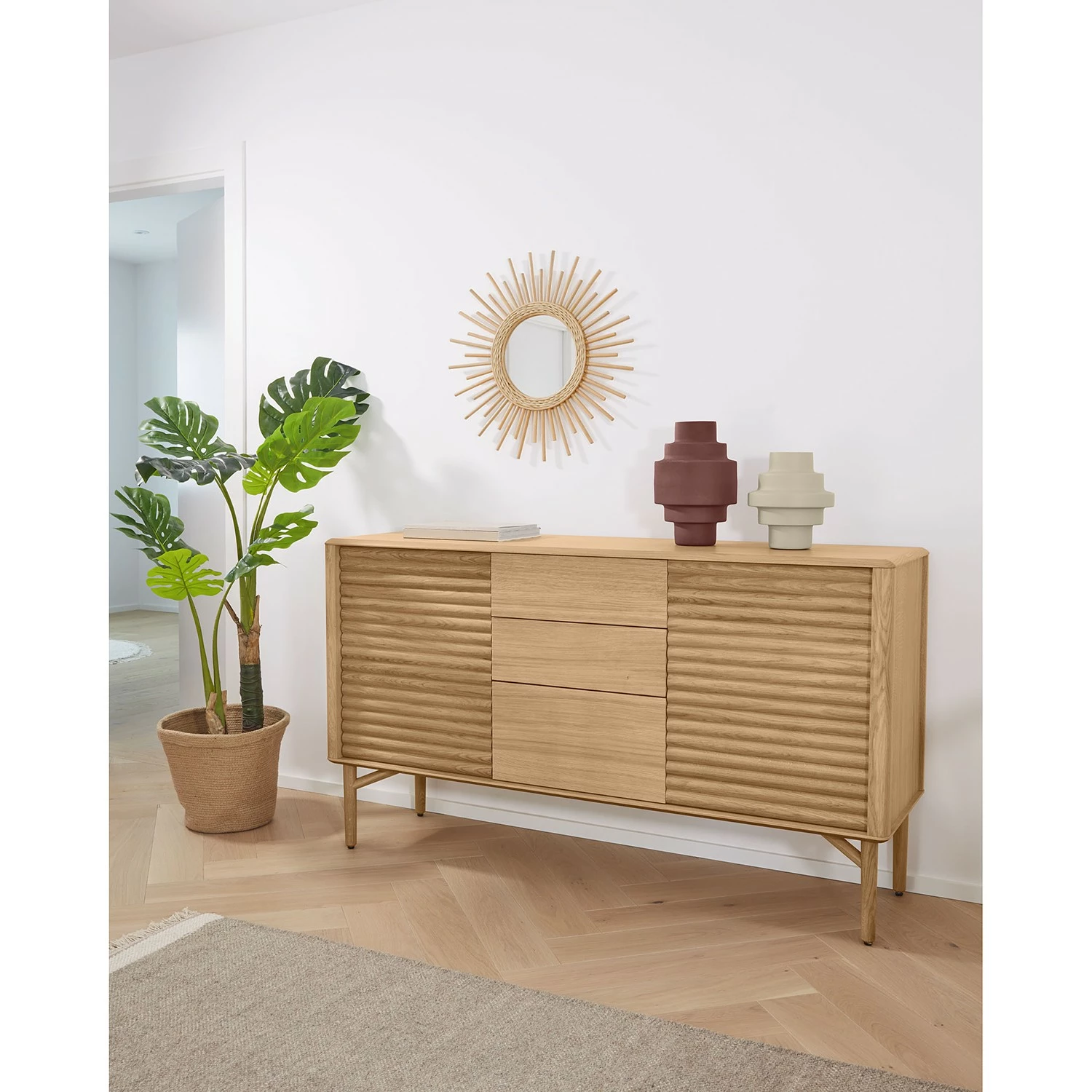 Naturoo Sideboard Lioma - Eiche teilmassiv – Bild 3
