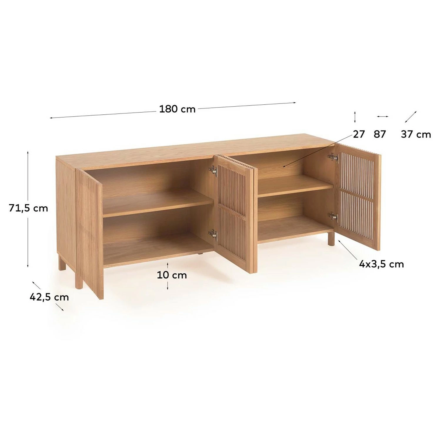 Naturoo Sideboard Bukama - Eiche massiv – Bild 16