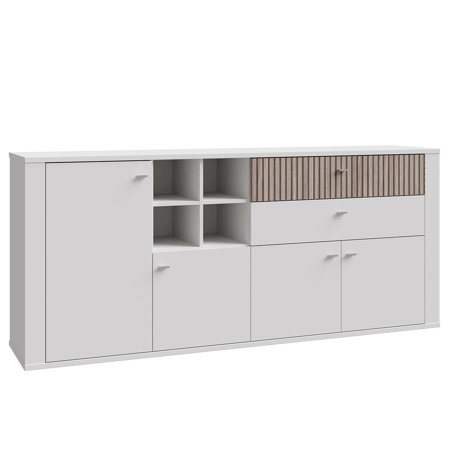 Loftscape Sideboard Millquarter - Weiß / Eiche Hell Dekor
