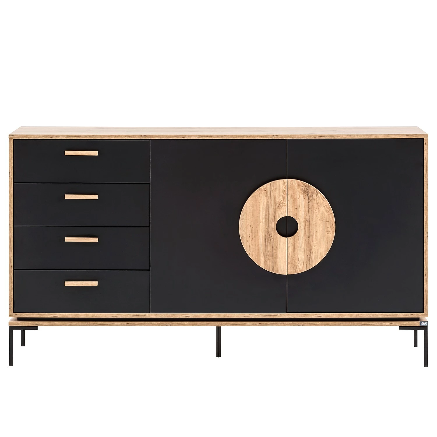 Schildmeyer Sideboard Looks - Schwarz / Eiche Dekor – Bild 4