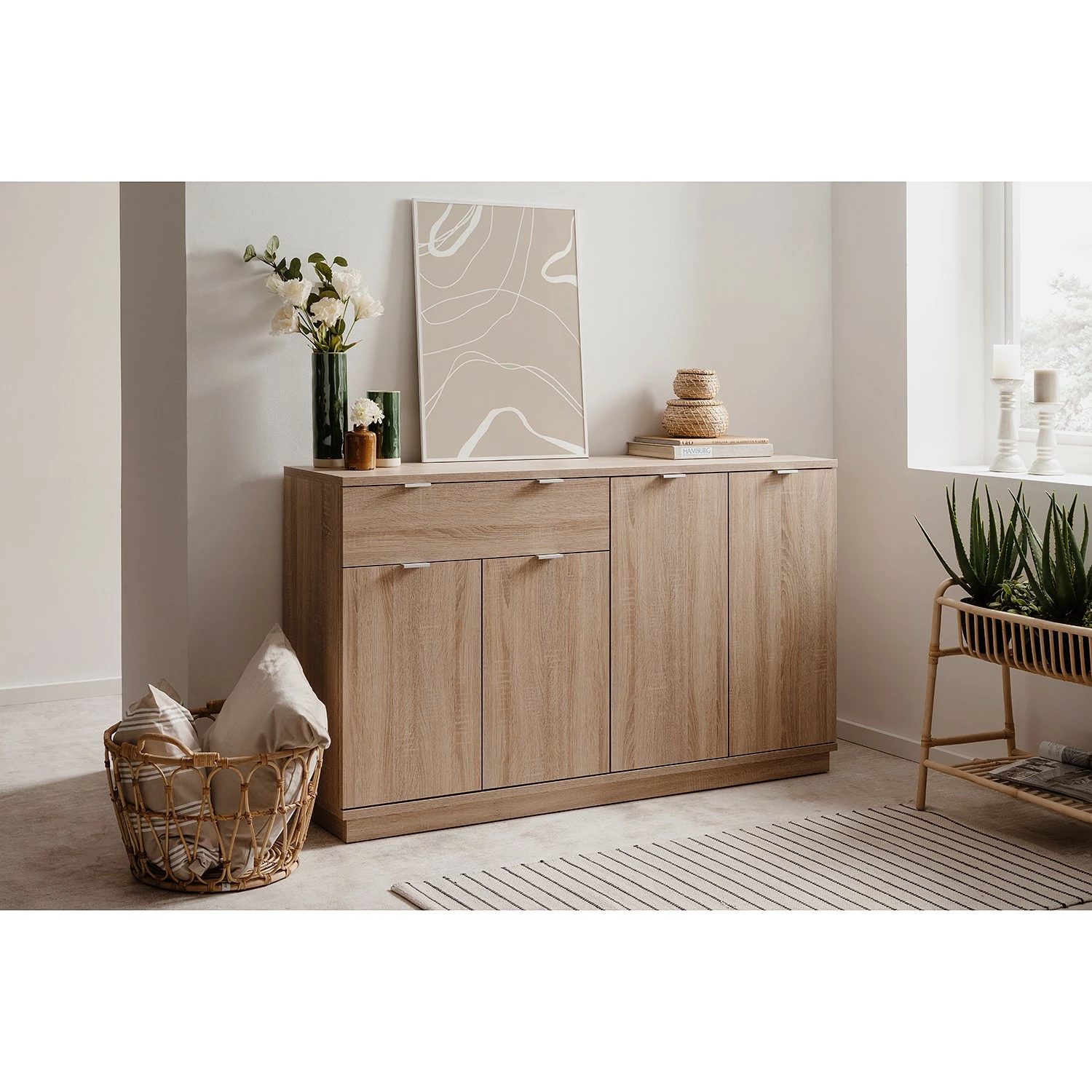Loftscape Sideboard Alcester I - Eiche Sonoma Dekor – Bild 2