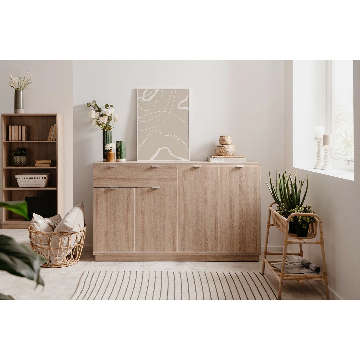 Loftscape Sideboard Alcester I - Eiche Sonoma Dekor – Bild 3