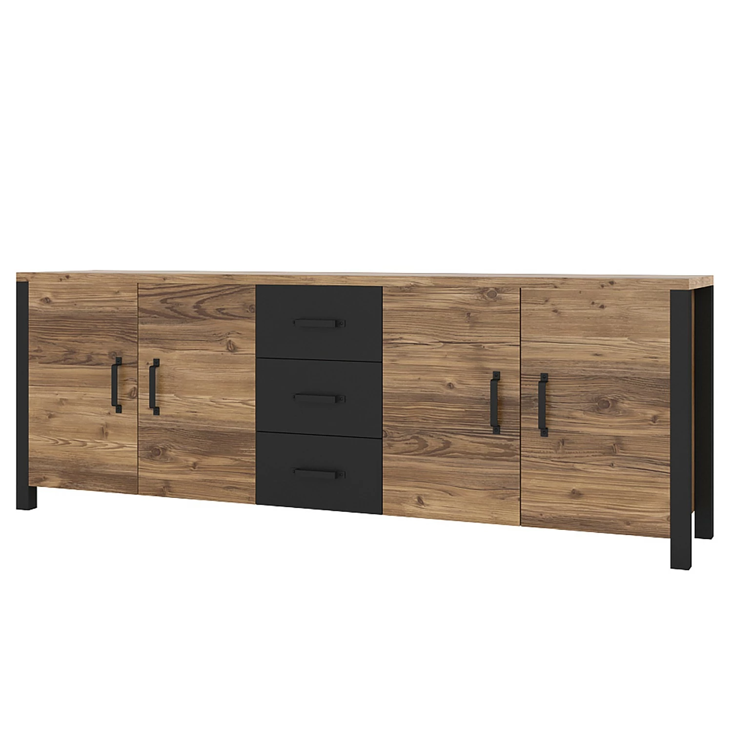 Red Living Sideboard Velleron III - Fichte