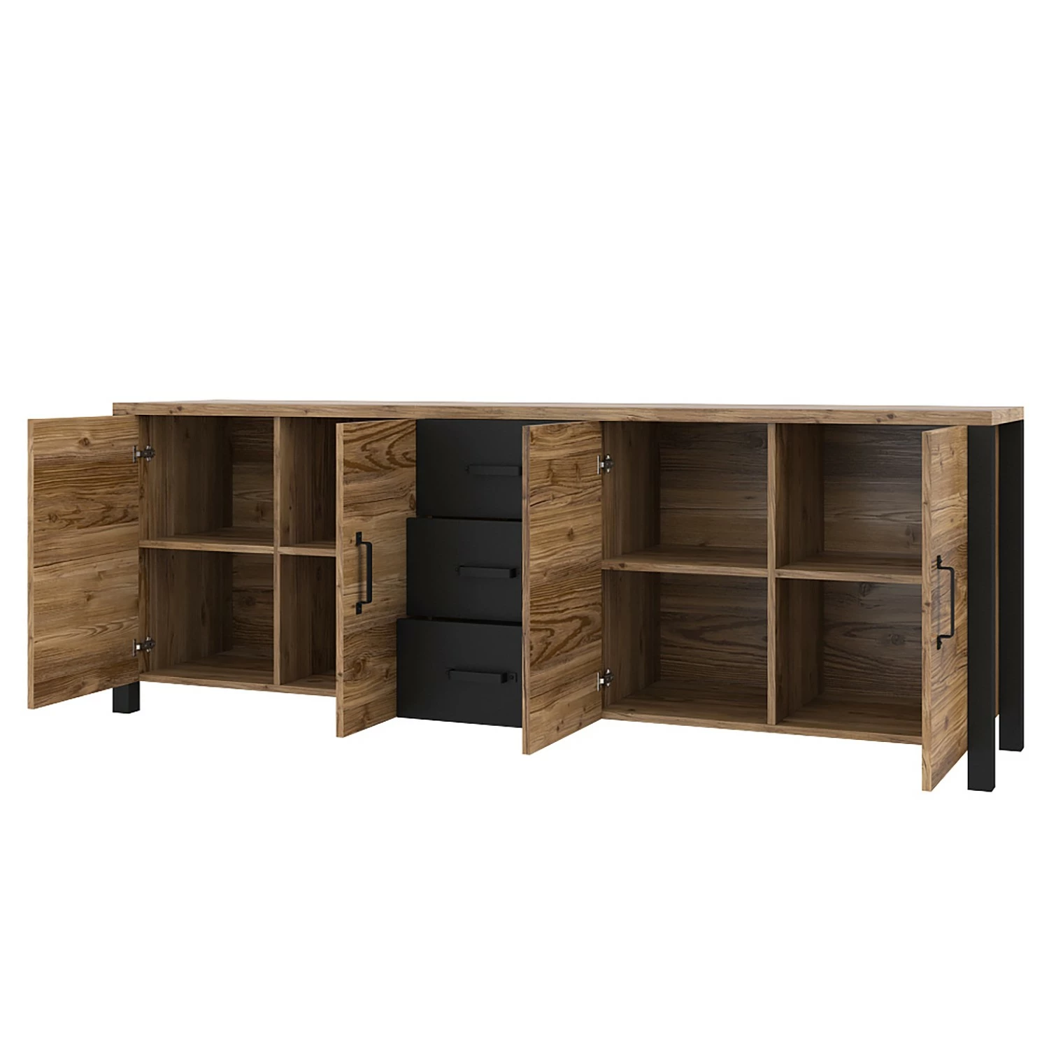 Red Living Sideboard Velleron III - Fichte – Bild 3