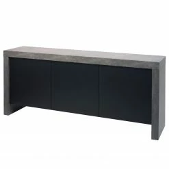Temahome Sideboard Kobe II - Schwarz / Beton Dekor