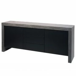 Temahome Sideboard Kobe I - Schwarz / Beton Dekor
