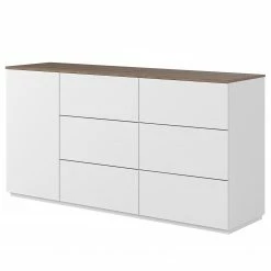 Temahome Sideboard Join V - Weiß / Nussbaum