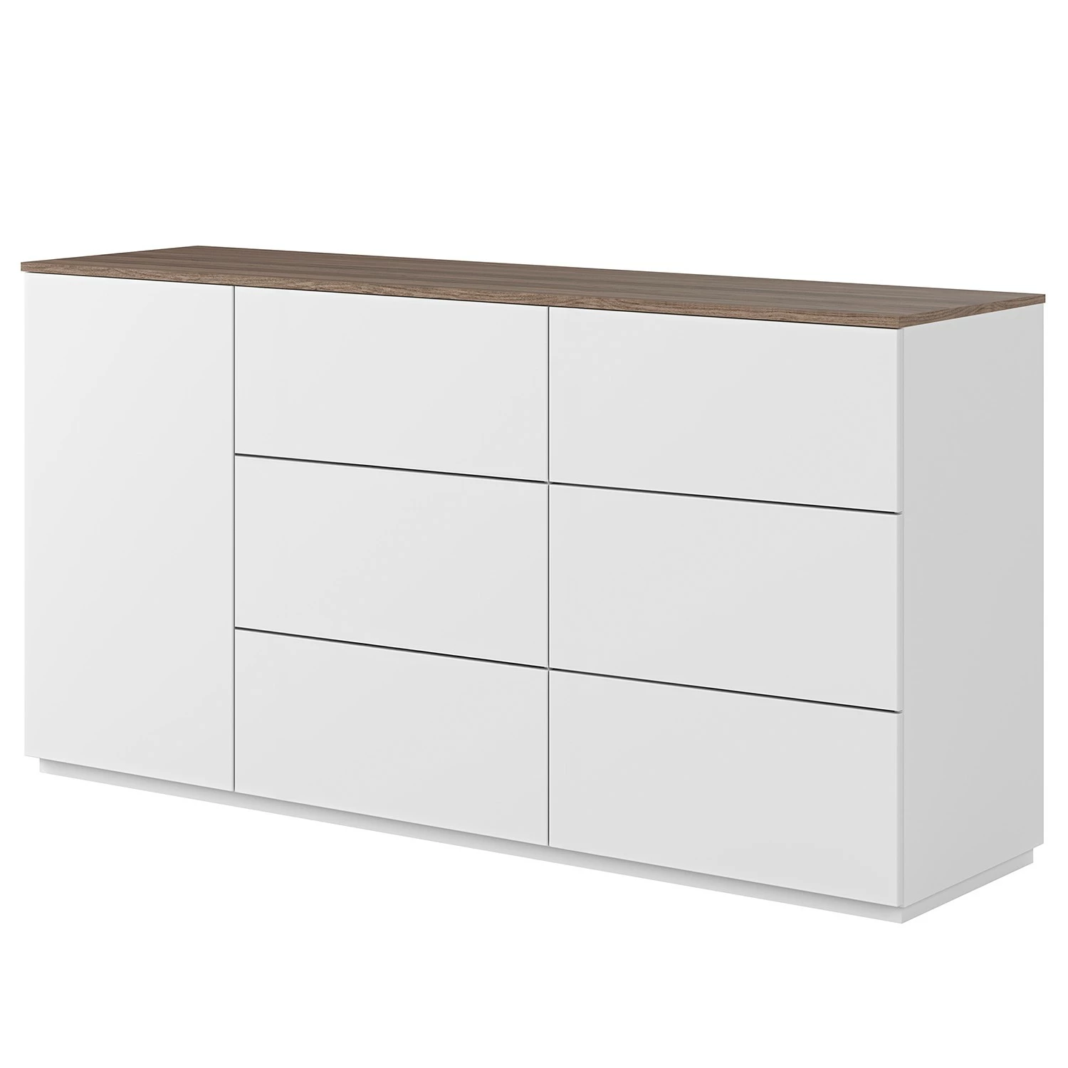 Temahome Sideboard Join V - Weiß / Nussbaum