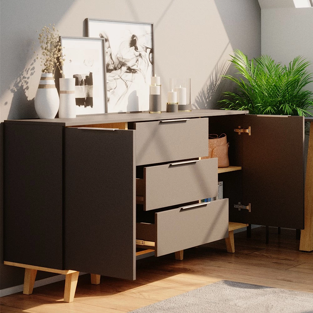 Vicco Sideboard „Neptune“ Anthrazit/Sandeiche – Bild 4