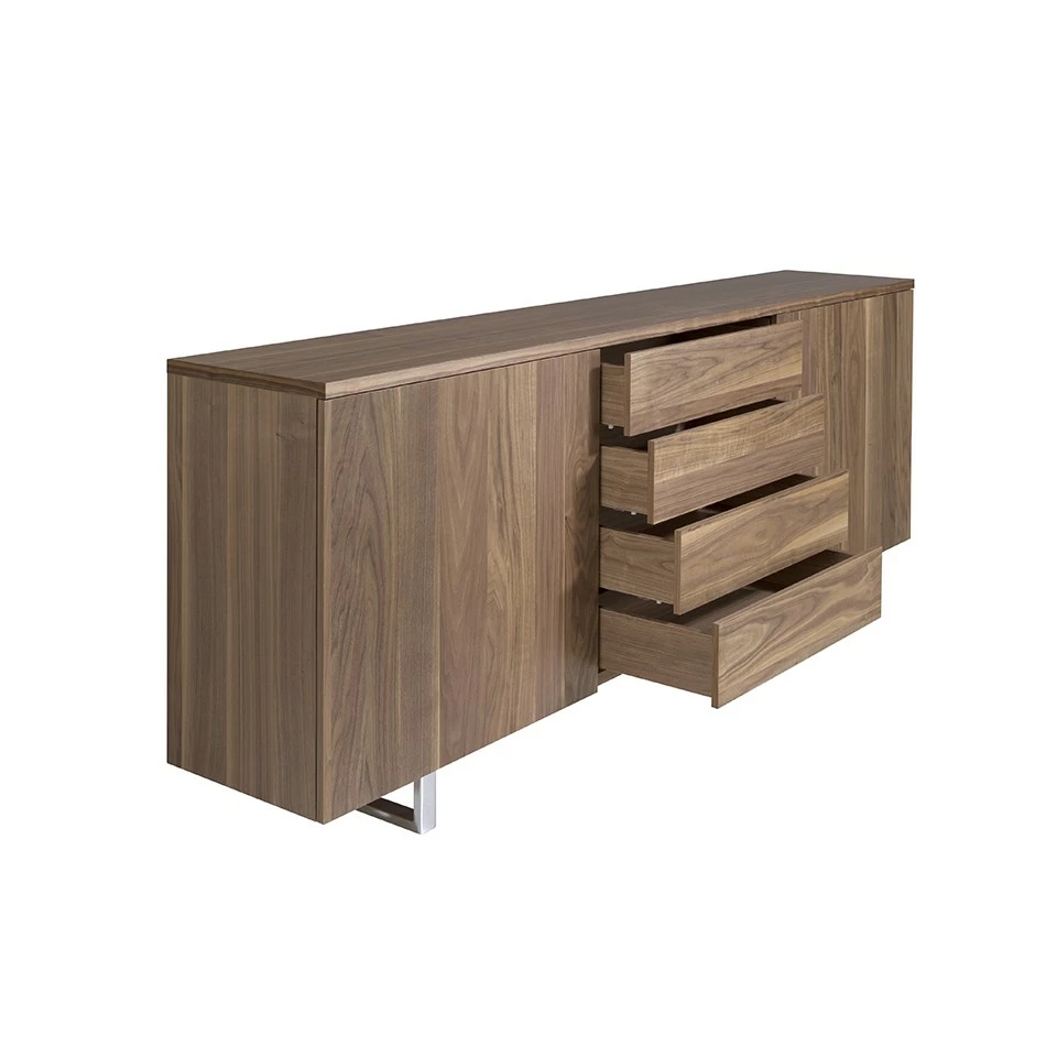 ANGEL CERDA Sideboard aus Nussbaumholz Stahlbeinen – Bild 6