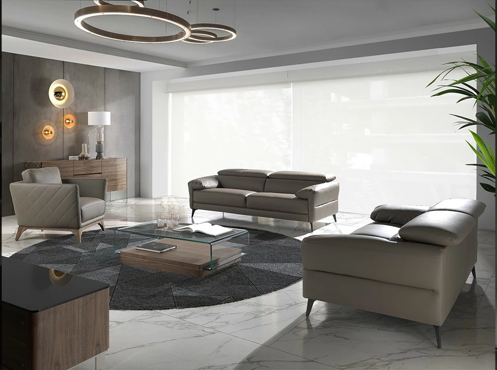 ANGEL CERDA Sideboard Nussbaumholz mit Glasseiten – Bild 5