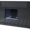 MB Moebel Sideboard Luke A2 mit Füße (2cm) - Schwarz - Höhe: 72 cm