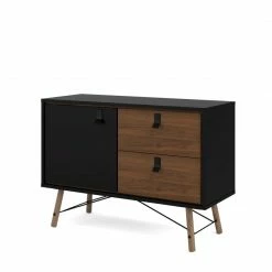 Ebuy24 Rye Sideboard - Hochglanz Schwarz - Schwarz