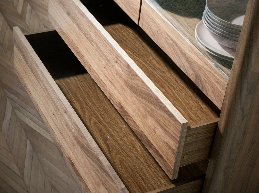 ANGEL CERDA Vitrine in Nussbaum und Marmoroptik – Bild 7