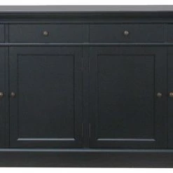 Ebuy24 Amaretta Sideboard - Hochglanz Schwarz - Schwarz