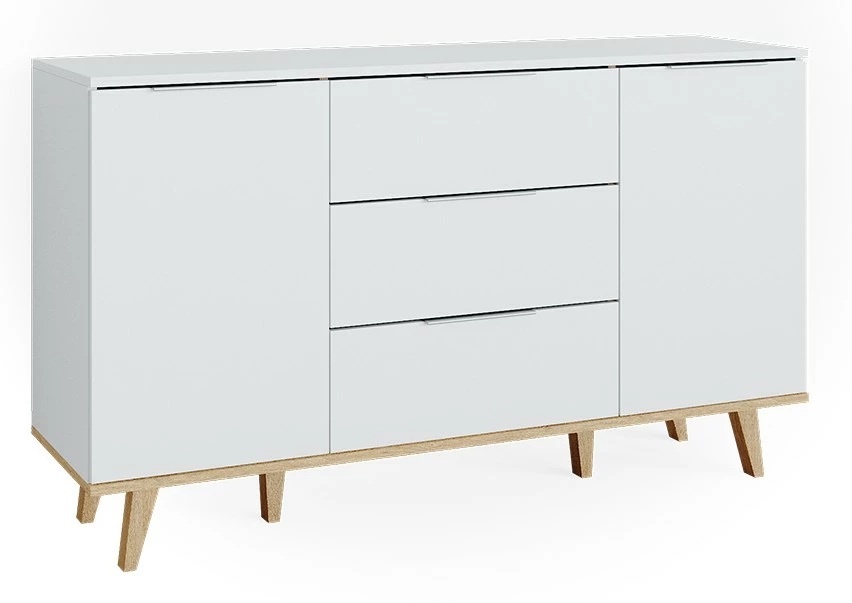 Vicco Kommode „Neptune“ 138cm Weiß/Eiche