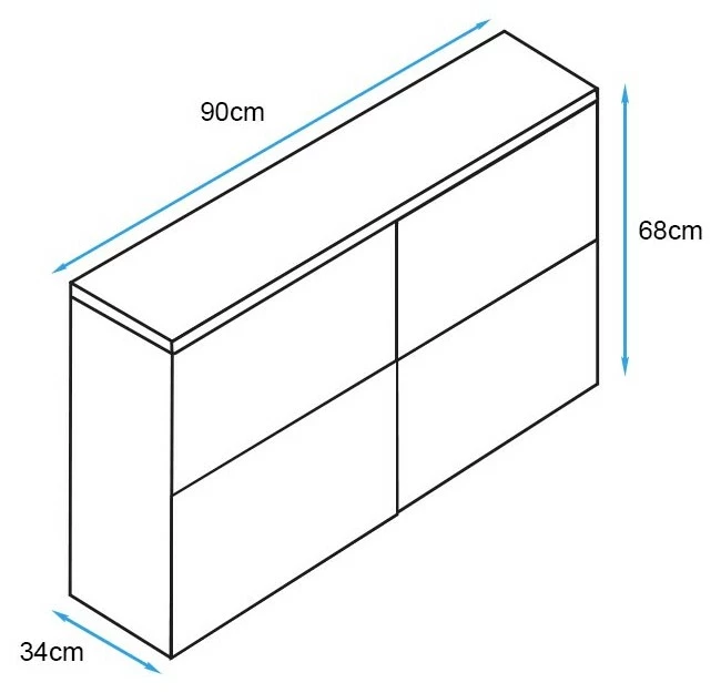 MB Moebel Sideboard Zoël - Weiß und Sonoma – Bild 4
