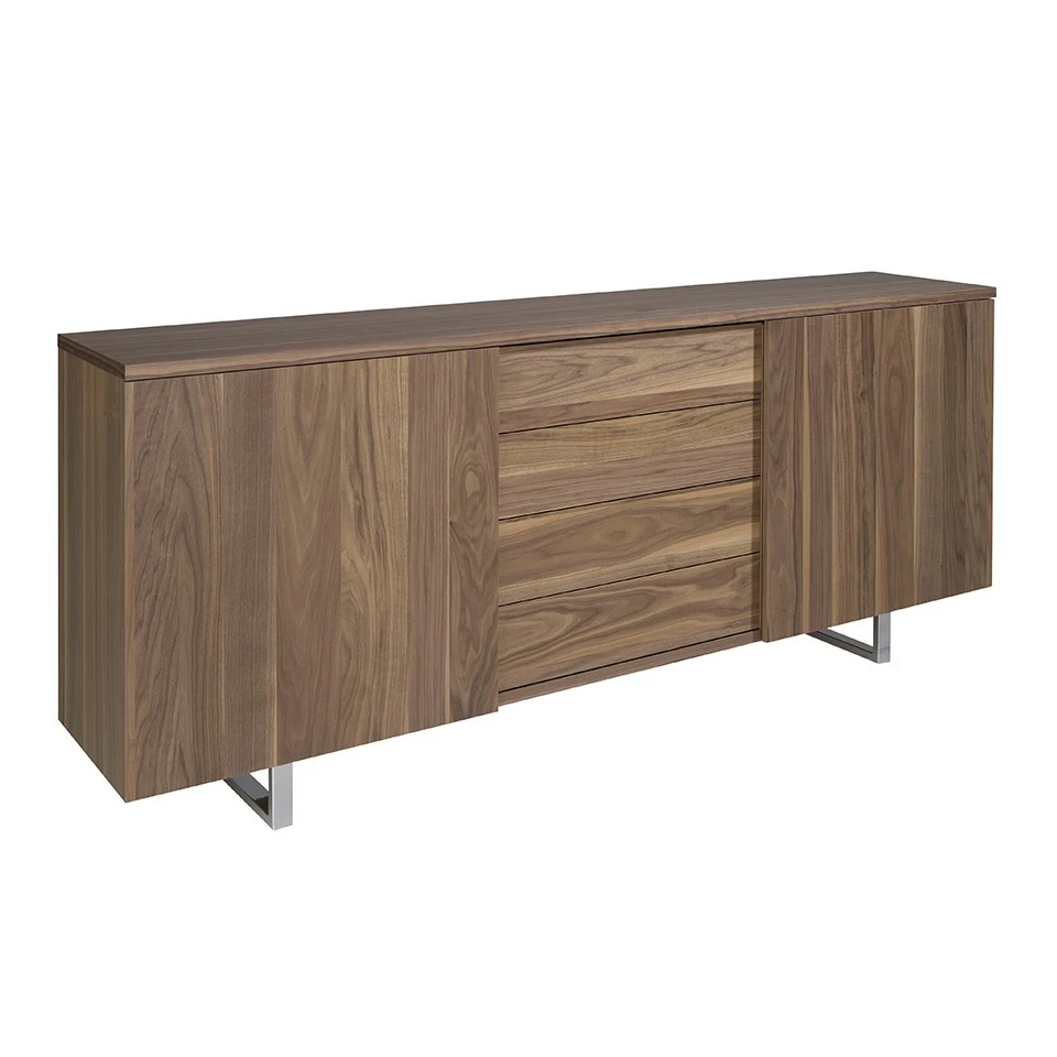 ANGEL CERDA Sideboard aus Nussbaumholz Stahlbeinen