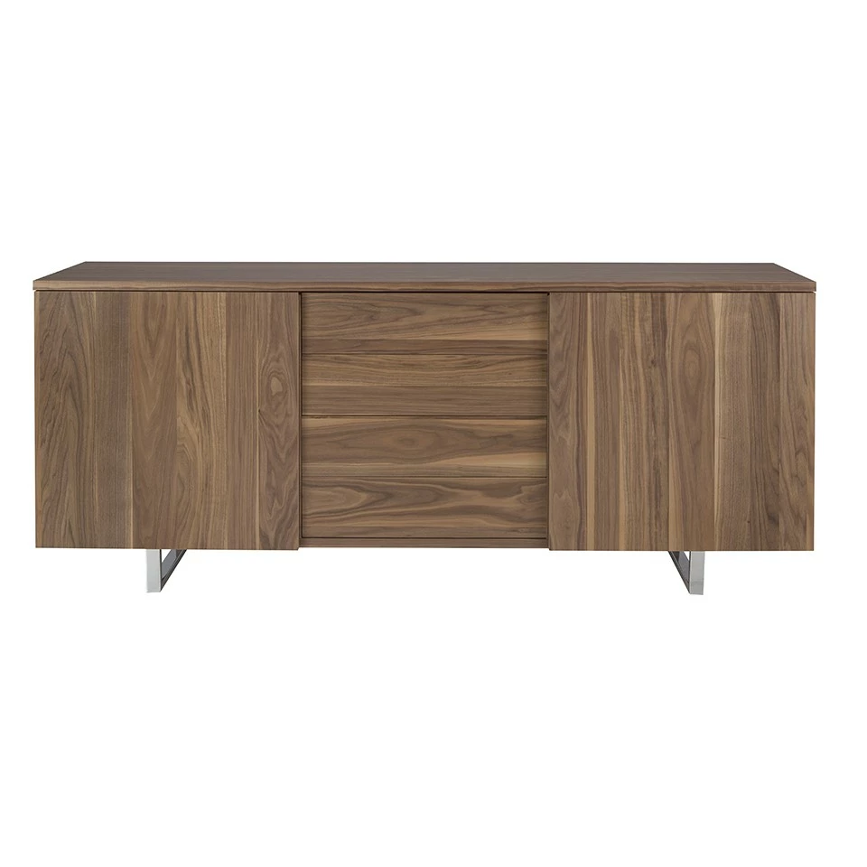 ANGEL CERDA Sideboard aus Nussbaumholz Stahlbeinen – Bild 4